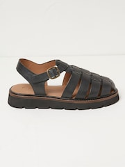 FatFace Elodie Black Fisherman Sandals - Image 1 of 3
