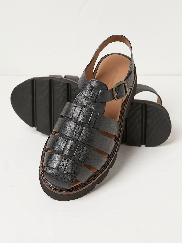 FatFace Elodie Black Fisherman Sandals - Image 2 of 3