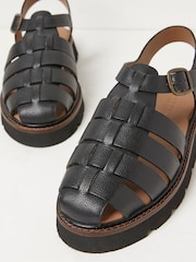 FatFace Elodie Black Fisherman Sandals - Image 3 of 3