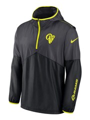 Fanatics Grey NFL Los Angeles Rams VOLT Woven Quarter Zip Jacket - Image 2 of 3