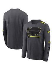 Fanatics Grey NFL Buffalo Bills VOLT Long Sleeve Dri-FIT Cotton T-Shirt - Image 1 of 3