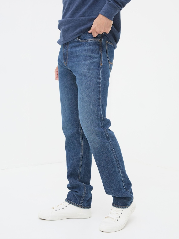 FatFace Blue Straight Fit Jeans - Image 1 of 5
