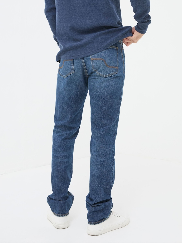 FatFace Blue Straight Fit Jeans - Image 2 of 5