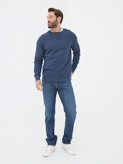 FatFace Blue Straight Fit Jeans - Image 3 of 5