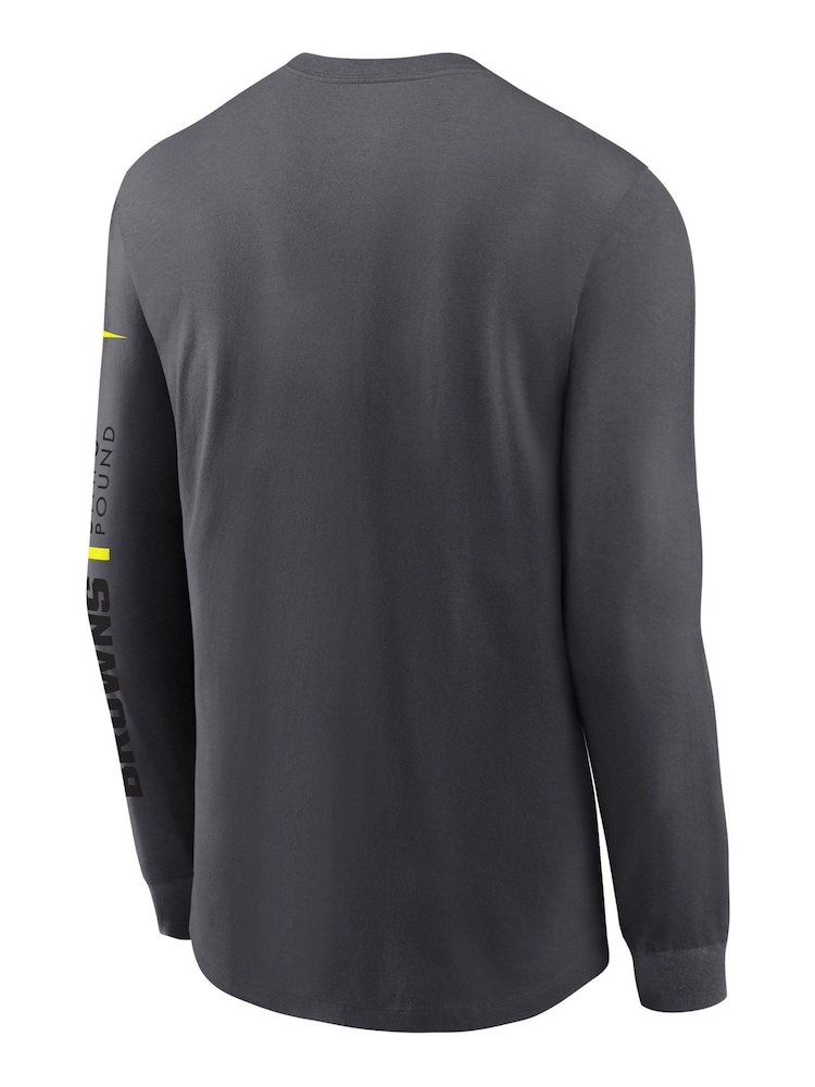Fanatics Grey NFL Cleveland Browns VOLT Long Sleeve Dri-FIT Cotton T-Shirt - Image 3 of 3
