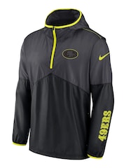 Fanatics Grey NFL San Francisco 49ERS VOLT Woven Quarter Zip Jacket - Image 2 of 3