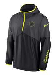 Fanatics Grey NFL Miami Dolphins VOLT Woven Quarter Zip Jacket - Image 2 of 3
