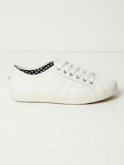 FatFace Lola White Leather Trainers - Image 1 of 3