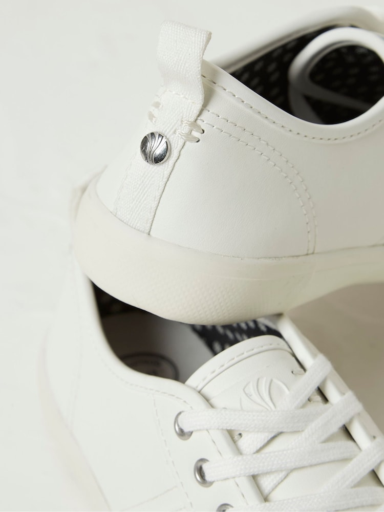 FatFace Lola White Leather Trainers - Image 3 of 3