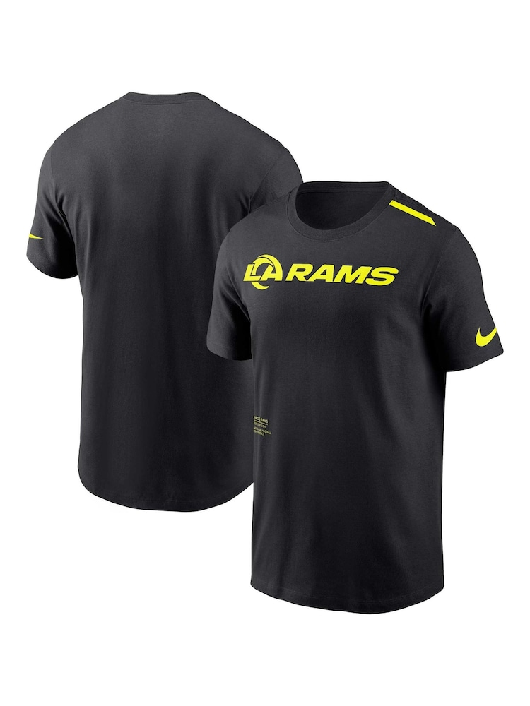 Fanatics NFL Los Angeles Rams VOLT Short Sleeve Dri Fit Cotton Black T-Shirt - Image 1 of 3