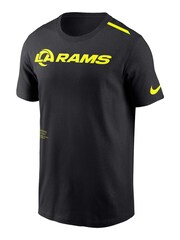 Fanatics NFL Los Angeles Rams VOLT Short Sleeve Dri Fit Cotton Black T-Shirt - Image 2 of 3