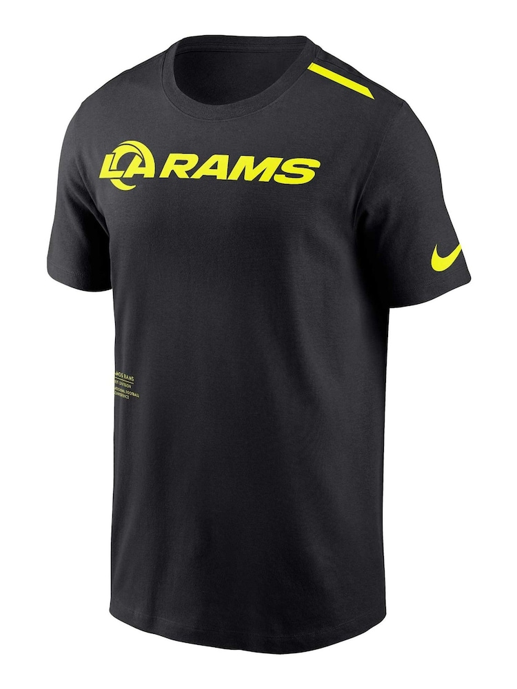 Fanatics NFL Los Angeles Rams VOLT Short Sleeve Dri Fit Cotton Black T-Shirt - Image 2 of 3