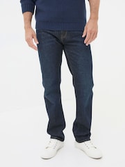FatFace Dark Vintage Blue Straight Fit Jeans - Image 1 of 5