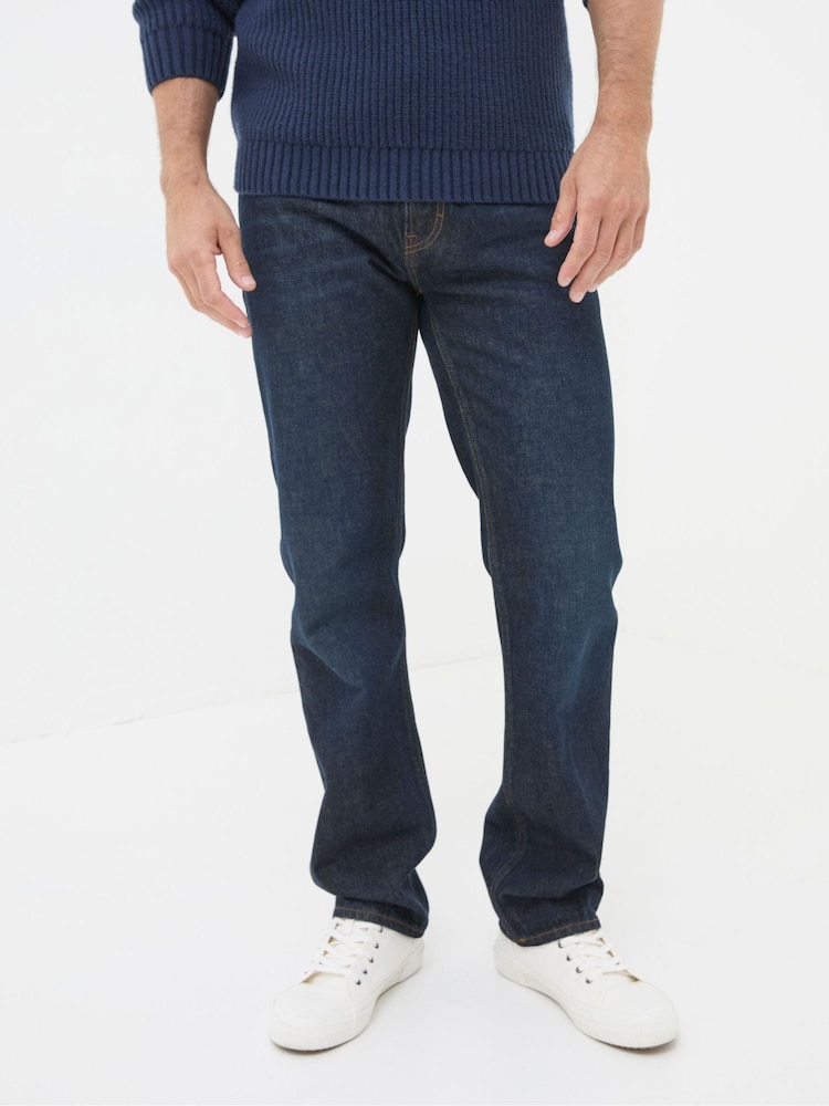FatFace Dark Vintage Blue Straight Fit Jeans - Image 1 of 5