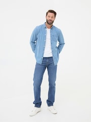 FatFace Stone Wash Blue Straight Fit Jeans - Image 1 of 5