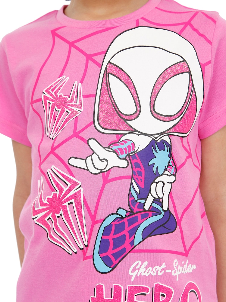Character Pink Spidey and His Amazing Friends 100% Cotton T-Shirt - Image 9 of 9