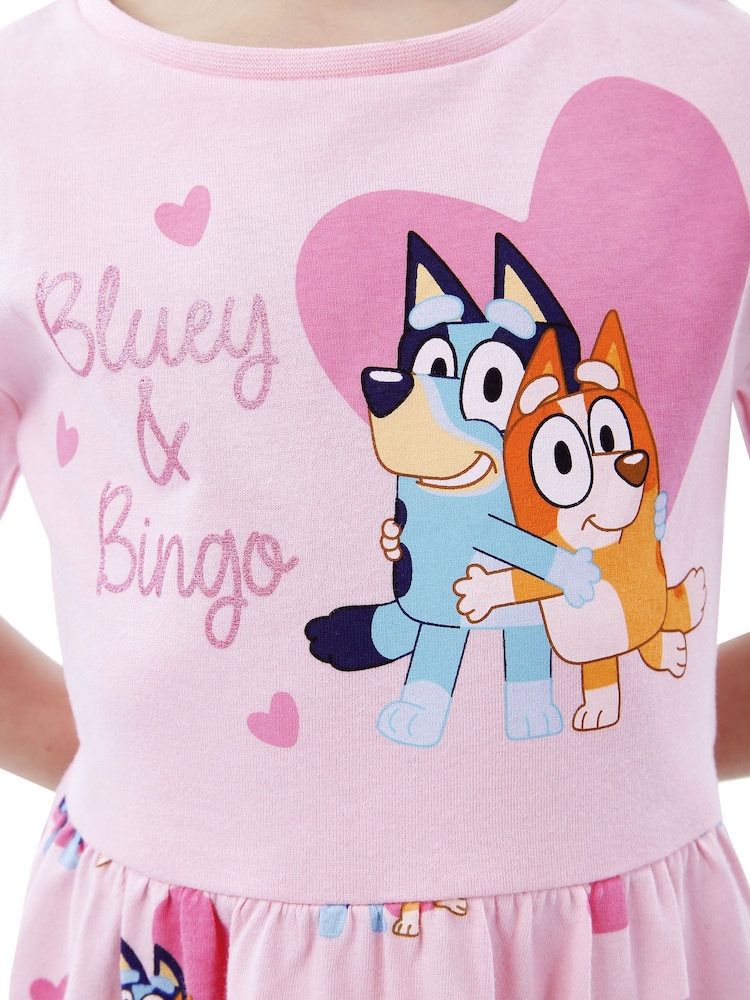 Character Pink 100% Cotton Bluey Dress - Image 6 of 9