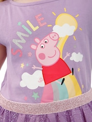Character Purple Peppa Pig 100% Cotton Party Dress - Image 9 of 9