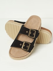 FatFace Meldon Black Flatform Sandals - Image 2 of 3