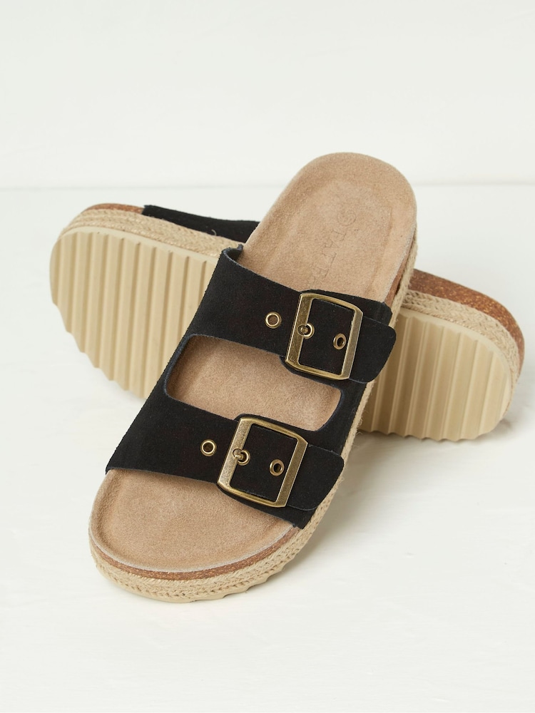 FatFace Meldon Black Flatform Sandals - Image 2 of 3