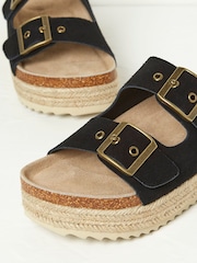 FatFace Meldon Black Flatform Sandals - Image 3 of 3