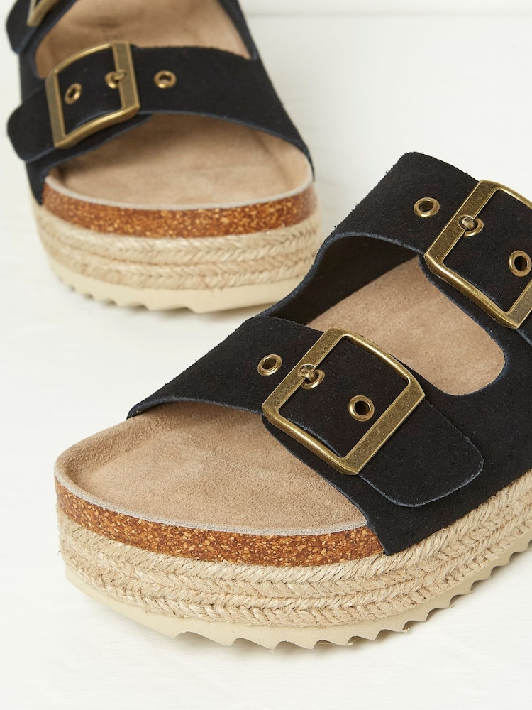 FatFace Meldon Black Flatform Sandals - Image 3 of 3