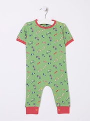 FatFace Green Skateboard Printed Romper - Image 1 of 1