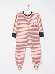FatFace Red Bike Graphic Zipped Sleepsuit - Image 1 of 1