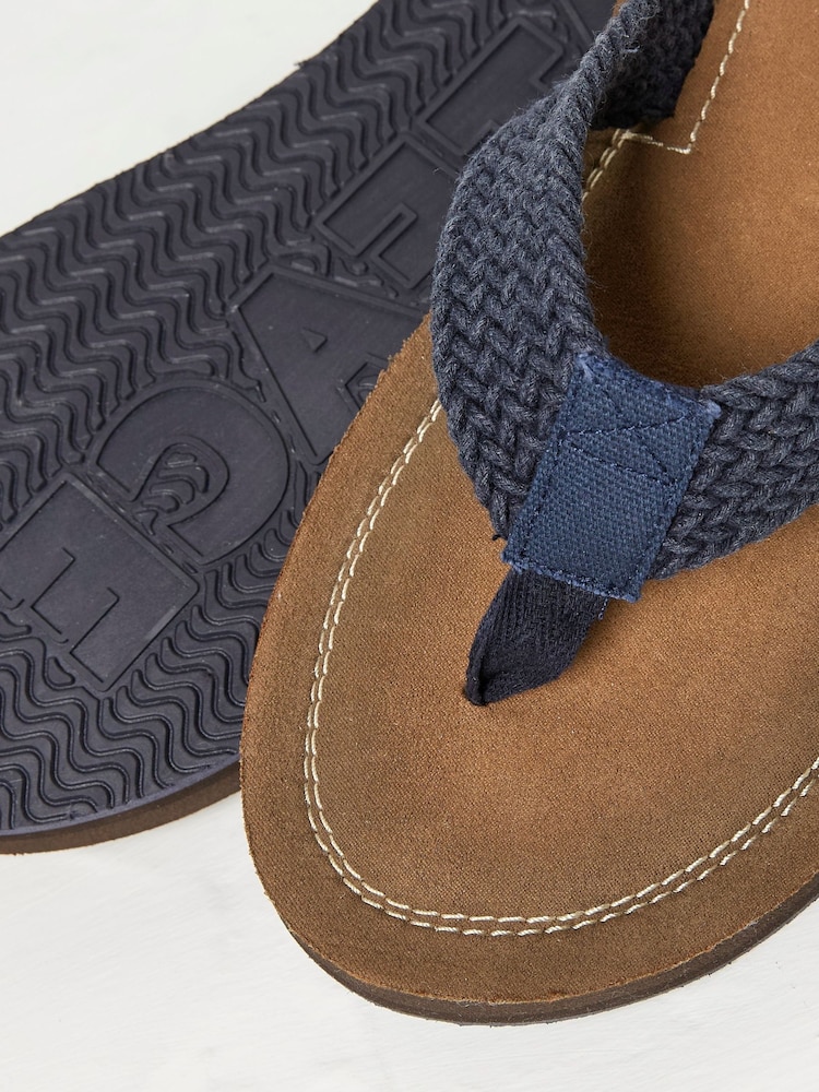 FatFace Hayes Blue Flip Flops - Image 3 of 3