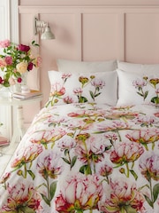 Voyage 2 Pack Fuchsia Heligan Floral 100% Cotton Pillowcases - Image 1 of 2