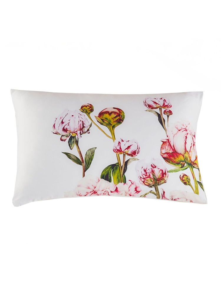 Voyage 2 Pack Fuchsia Heligan Floral 100% Cotton Pillowcases - Image 2 of 2