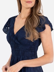 Lovedrobe Wrap Front Flutter Sleeve Maxi Dress - Image 6 of 6