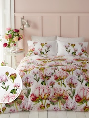 Voyage Fuchsia 100% Cotton Heligan Floral Duvet Cover And Pillowcase Set - Image 1 of 4
