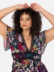 Lovedrobe V-Neck Angel Sleeve Maxi Dress With Trims - Image 5 of 5