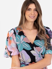 Lovedrobe Cream Faux Wrap Midaxi Dress With Ruffle Hem - Image 3 of 6
