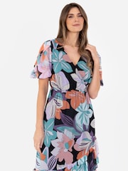 Lovedrobe Cream Faux Wrap Midaxi Dress With Ruffle Hem - Image 5 of 6