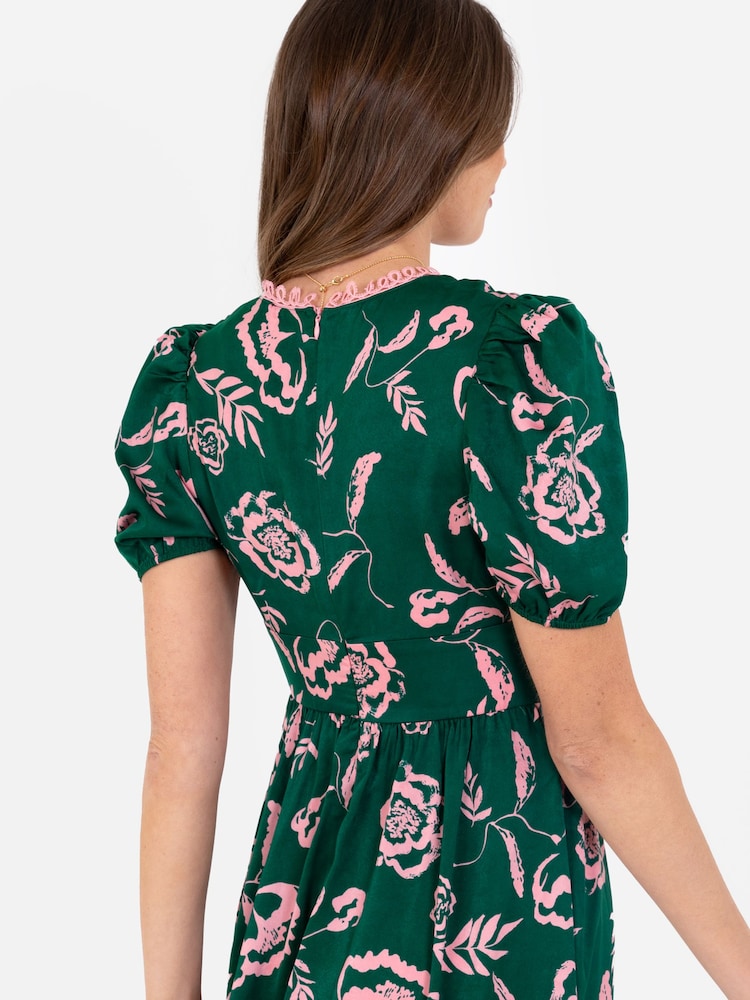 Lovedrobe Tiered Hem Puff Sleeve Midi Dress - Image 5 of 5