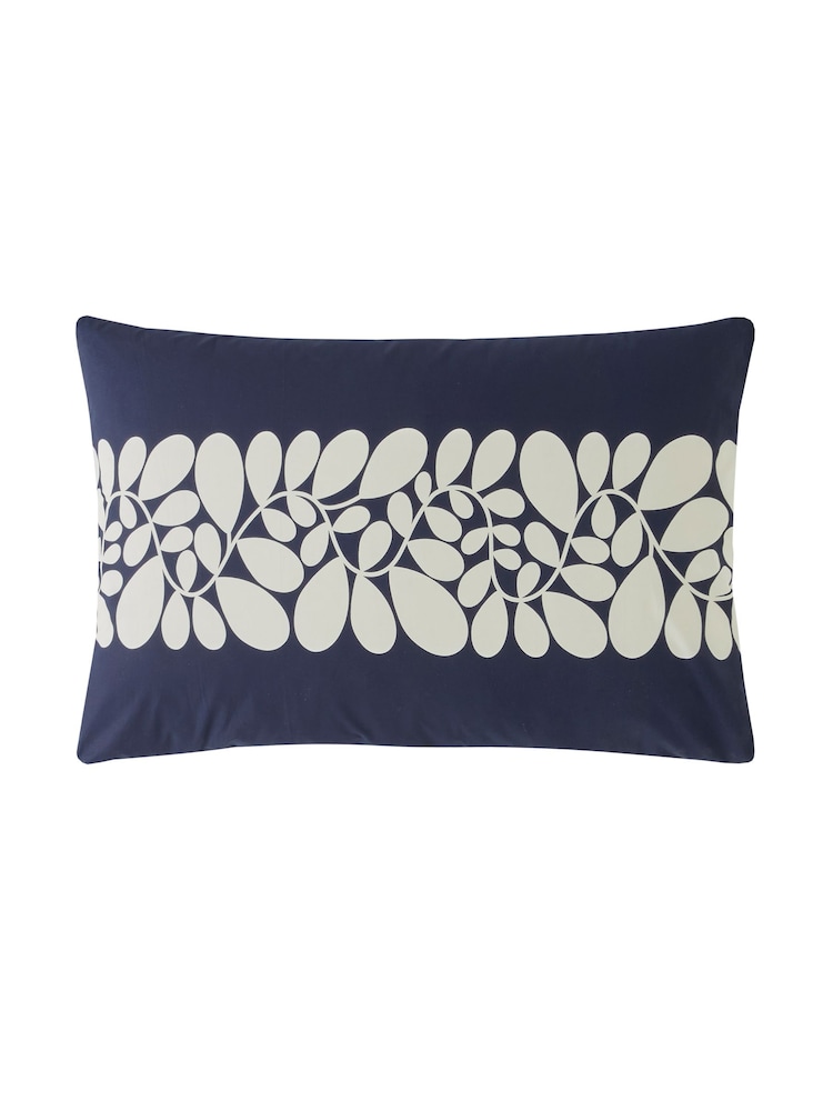 Orla Kiely Space Blue 100% Cotton Sycamore Stripe Duvet Cover And Pillowcase Set - Image 4 of 4