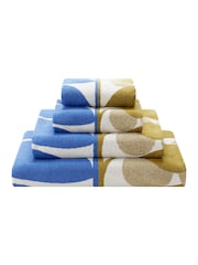 Orla Kiely Blue Fawn Stem Bloom Duo 100% Cotton Hand Towel - Image 6 of 6