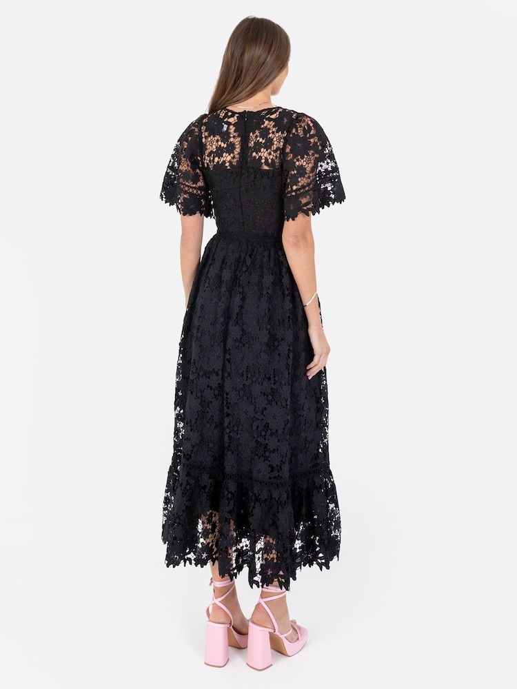 Lovedrobe Lace V-Neck Midaxi Dress With Trim Details - Image 2 of 4