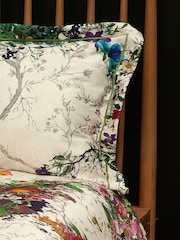 Timorous Beasties Dove 100% Cotton Bloomsbury Garden Duvet Cover and Pillowcase Set - Image 3 of 6