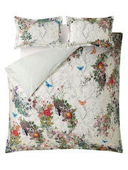 Timorous Beasties Dove 100% Cotton Bloomsbury Garden Duvet Cover and Pillowcase Set - Image 4 of 6
