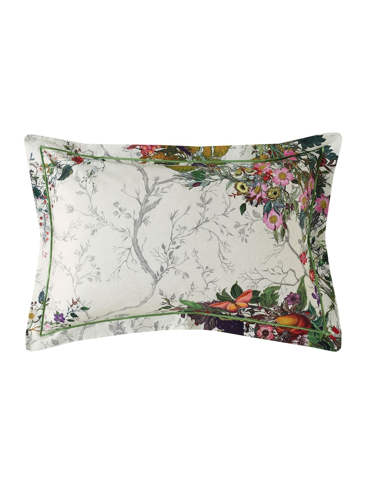 Timorous Beasties Dove 100% Cotton Bloomsbury Garden Duvet Cover and Pillowcase Set - Image 6 of 6