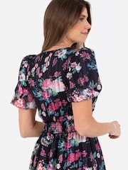 Lovedrobe Shirring Waist Puff Sleeve Midi Dress - Image 4 of 5