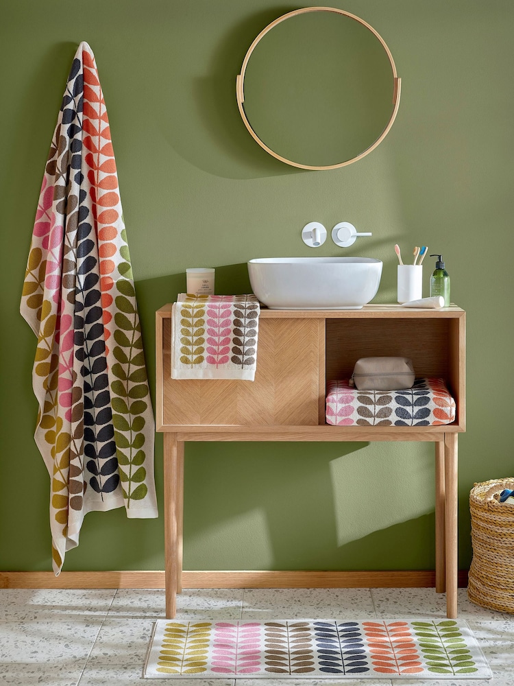 Toalla de algodón 100% con diseño multicolor de tallos de Orla Kiely - Imagen 2 de 8