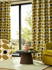 Cortinas con ojales y diseño de flores y tallos de Orla Kiely - Imagen 1 de 4