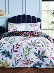 Sara Miller Midnight 100% Cotton Botanic Paradise Duvet Cover and Pillowcase Set - Image 2 of 8