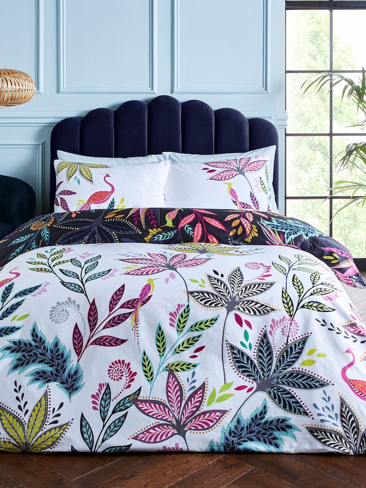 Sara Miller Midnight 100% Cotton Botanic Paradise Duvet Cover and Pillowcase Set - Image 2 of 8