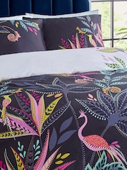Sara Miller Midnight 100% Cotton Botanic Paradise Duvet Cover and Pillowcase Set - Image 3 of 8