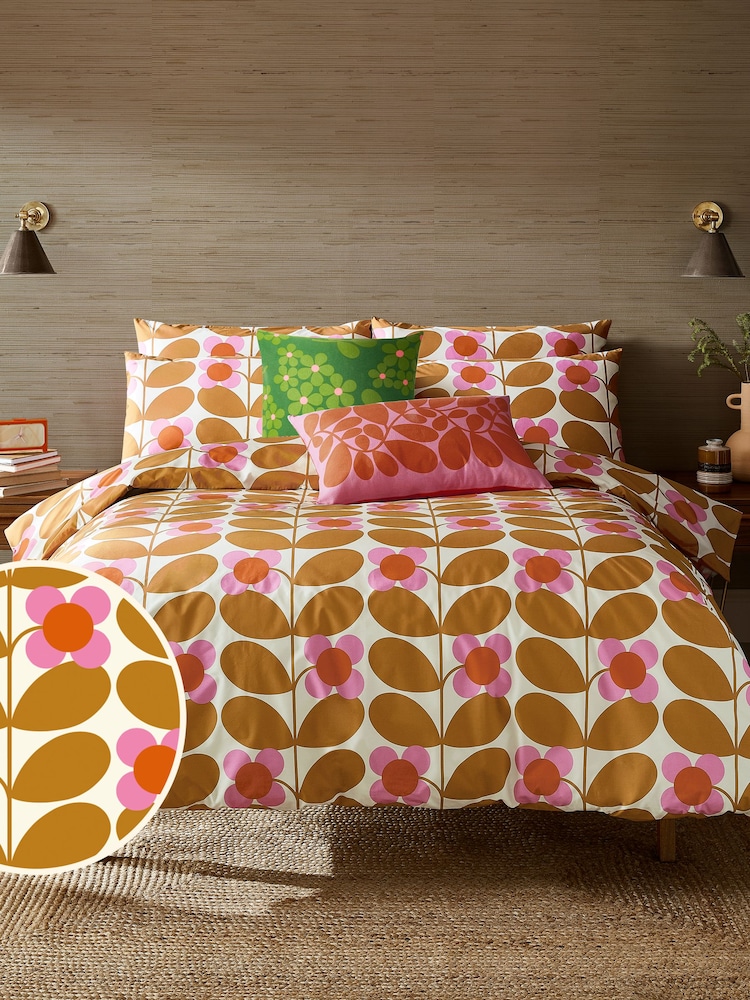 Orla Kiely 100% Cotton Stem Bloom Duvet Cover and Pillowcase Set - Изображение 1 из 4